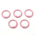Cinque anelli a molla a forma di C in lega rosa per la creazione di gioielli fai-da-te - 5 Pezzi/Confezione (Diametro 23,5 mm) / Rosa