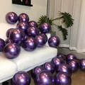 Vibrant metallic purple latex balloons for elegant birthday party and wedding decoration - 10 Inch (50 Pieces/Pack) / Metallic Purple