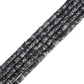 Natural cylinder snowflake stone spacer beads with mottled grey texture for DIY jewelry - Black Stone with Gray Veins (Style #24) / Approx. 150-160 Pcs