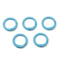 Anelli a molla azzurro cielo in lega per portachiavi fai-da-te e gioielleria - 5 Pezzi/Confezione (Diametro 23,5 mm) / Blu