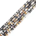 Natural stone cylinder spacer beads in mixed colors for DIY jewelry and bracelet making - Assorted Multi-Color Style (#26) / Approx. 150-160 Pcs