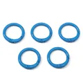 Set di 5 anelli a molla rotondi in lega blu per progetti di gioielleria fai-da-te - 5 Pezzi/Confezione (Diametro 23,5 mm) / Blu scuro