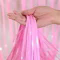 Tenda a frange metallizzate rosa per fondali per feste con finitura lucida macaron - Rosa macaron