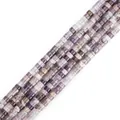 Natural purple and grey stone column beads for DIY handmade bracelets and jewelry making - Purple Mineral Style (#30) / Approx. 150-160 Pcs