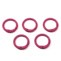 Cinque anelli a molla in lega color magenta per bricolage e portachiavi DIY - 5 Pezzi/Confezione (Diametro 23,5 mm) / Rosa Rossa