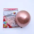 Metallic rose gold 10-inch round latex balloon with retail packaging for parties - 10 Inch (50 Pieces/Pack) / Metallic Rose Gold
