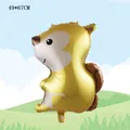 Cartoon squirrel foil balloon measuring 49x67cm for woodland themed birthday parties - Monkey