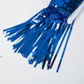 Blue metallic tinsel curtain foil fringe backdrop for wedding party wall decoration - 1m*2m / Blue