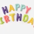 Colorful macaron finish 16-inch happy birthday foil balloon letters set for party decoration - Macaron Mixed Color Style