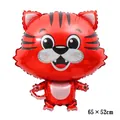 Cartoon tiger aluminum foil balloon for party decoration in red, 65 x 52cm size - Large / Red