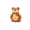 Brown cartoon bear foil balloon with red heart decoration for Valentine's day decor - Brown Heart Bear Design