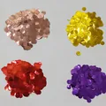 Confettis métalliques en or rose, or, rouge et violet pour décoration de ballons - Accessoires Paillettes (20g)