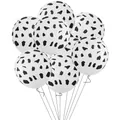 Ballons en latex motif vache noir et blanc pour décoration de fête thème jungle - Imprimé vache / Pack de 100
