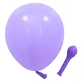 Close-up of bright purple macaron latex balloon in inflated and uninflated states - Macaron Purple