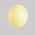 Globo de látex macaron redondo de 5 pulgadas amarillo crema para bodas y fiestas - 5 Pulgadas (100 Unidades/Paquete) / Amarillo Macarrón
