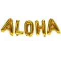 Set palloncini ALOHA oro da 16 pollici per decorazioni per feste a tema tropicale - Lettere ALOHA / Oro