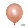 12-inch metallic rose gold latex balloon with high-shine chrome finish for party decor - 12 Inch / Pearlescent Rose Gold