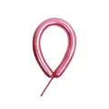 Metallic pink chrome long balloon for modeling and party decorations on white background - 100pcs Pack / Red