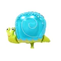 Cute cartoon snail foil balloon in vibrant green and blue for kids birthday party - Cartoon Snail