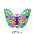 Colorful butterfly foil balloon in light blue for children birthday party decor 49x76cm - Cartoon Colorful Butterfly