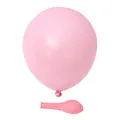 Pastel pink 10-inch latex balloons shown in inflated and uninflated states for party decoration - 10 Inch (100 Pcs/Pack) / Macaron Pink