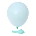 Thick 10-inch macaron light blue latex balloon shown inflated and uninflated for party deco - 10 Inch (100 Pcs/Pack) / Macaron Tiffany Blue