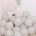 Thickened white macaron party balloon made of premium matte latex for wedding decor - 10 Inch (100 Pcs/Pack) / Macaron Grey