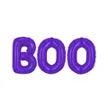 Σετ μπαλόνια γράμματα BOO μοβ μεταλλικό 16 ιντσών για διακόσμηση πάρτι Halloween - 16 Ίντσες BOO / Μωβ