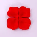 Deep red artificial non-woven rose petals with realistic embossed fabric texture - 1000 Pieces/Pack / Red