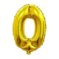 Golden 16-inch number 0 foil balloon for birthday party and festive event decoration - Number 0