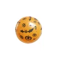 12-inch orange Halloween latex balloon with black pumpkin and skull prints - 12-Inch Orange Bat Print Style (100 Pieces/Pack)