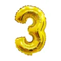 16 inch golden number 3 foil balloon for birthday and anniversary party decorations - Number 3