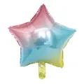 Sternförmiger Folienballon mit Makronen-Farbverlauf für bunte Geburtstagsdeko - Regenbogenstern