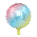 18-Zoll Regenbogen-Folienballon rund mit Farbverlauf für Geburtstag und Partydekoration - Regenbogen Rund Stil