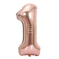 32-inch rose gold number 1 foil balloon for birthday party decorations and celebrations - Number 1