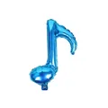 Globo de nota musical azul brillante en papel de aluminio para decoración de fiestas - Nota Simple / Azul