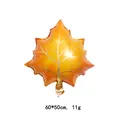 Palloncino in alluminio a foglia d'acero arancione con venature dorate, 60x50cm - Foglia d'Acero (Giallo) / Giallo