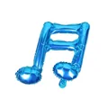 Globo de papel de aluminio con doble nota musical azul para fiestas y conciertos - Double Eighth Note / Azul