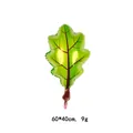Palloncino foglia in alluminio 60x40cm con venature marroni per decorazioni feste - Foglia (Verde) / Verde