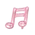 Globo de papel de aluminio de doble corchea rosa pálido para fiesta musical - Double Eighth Note / Rosa Perlado