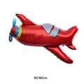 Grande palloncino a forma di aereo rosso in alluminio per feste, misura 96x80cm - Aereo Retrò / 96x80cm