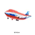 Grande palloncino a forma di aereo rosso 82x42cm per decorazioni di feste di compleanno - Aereo Passeggeri Rosso / 82x42cm