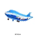 Grande palloncino in alluminio a forma di aereo blu 82x42cm per decorazioni di feste - Aereo Passeggeri Blu / 82x42cm