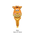 Ballon girafe en aluminium bâton pour fête enfants 47x23cm ballon animalier - Bâton Cerf