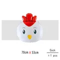 Detailed view of rooster-shaped foil balloon with dimensions 70cm x 53cm for party decor - Cock Head