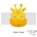 Détail du ballon tête de girafe 74x51cm pour décorations de fête thème jungle - Tête de Girafe