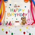 Set festa di compleanno cartoon con striscione, peluche orsetto e decorazioni varie - Stile Cappello di Compleanno Orsetto (5145163871132)