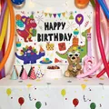 Cartoon dinosaur happy birthday backdrop and tablecloth set for kids party decoration - Cartoon Dinosaur Party Style (5145163871136)