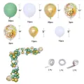 Detail of avocado green and gold balloon arch kit including various sizes and tools - Avocado Green Style (A032602)