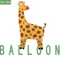 Cartoon giraffe foil balloon 59cm x 89cm for children birthday party decoration - Smiling Giraffe